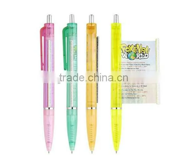 Advertising Banner Pen/Promotional Banner Pen/Plastic Banner Pen