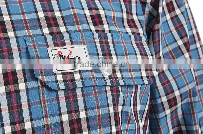 Wholesale Manufacture 100% Cottton Grid Shirt