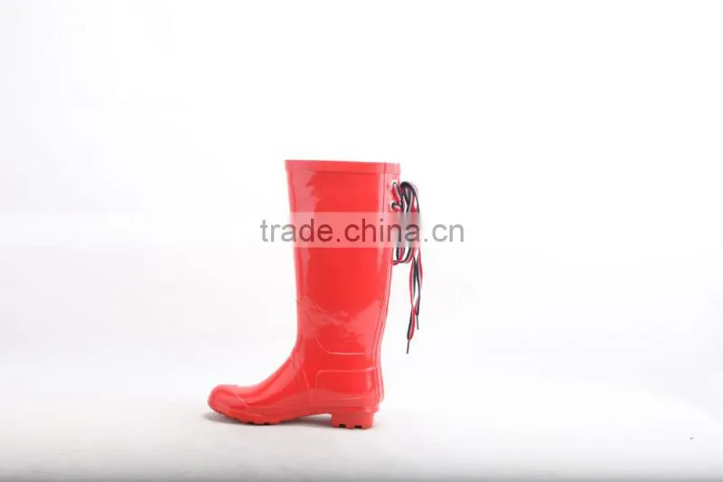woman high tube rubber rain boots