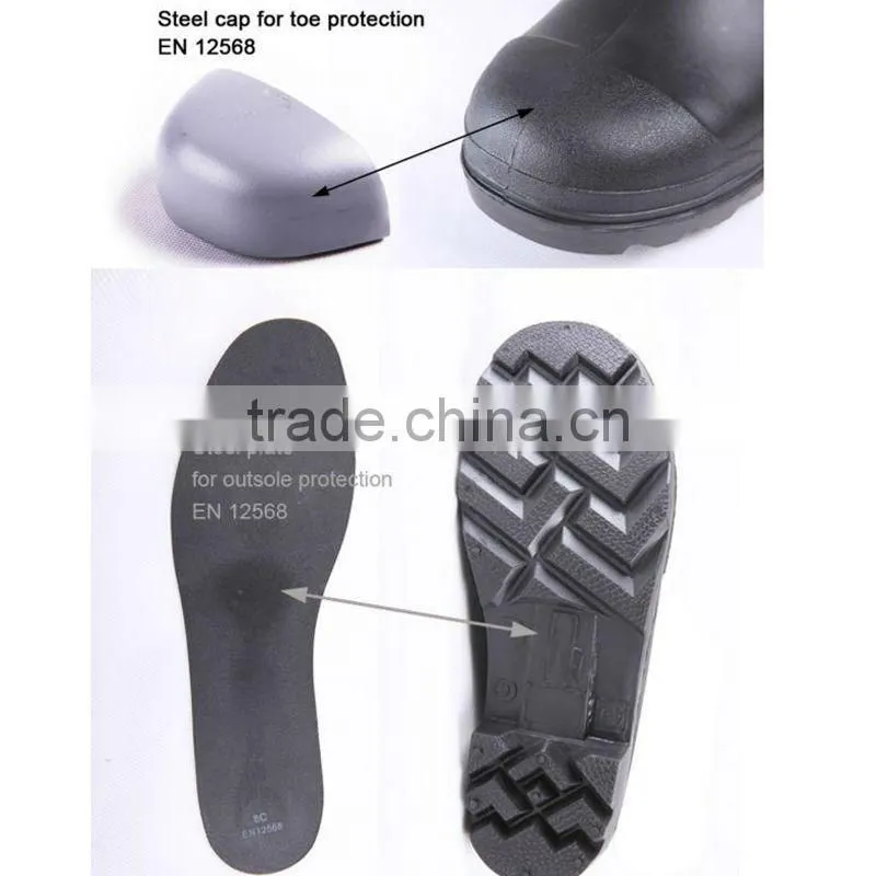 white upper rubber nitrile sole oil resistant PVC safety work boots