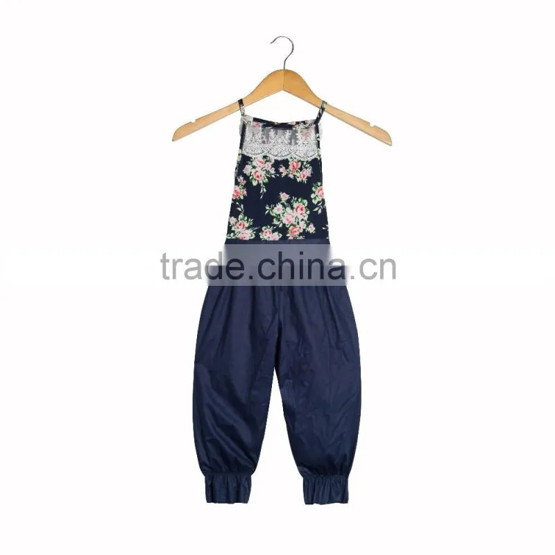 Wholesale new rompers Backless baby girl jumpsuits 2017 kids long pants kids clothes