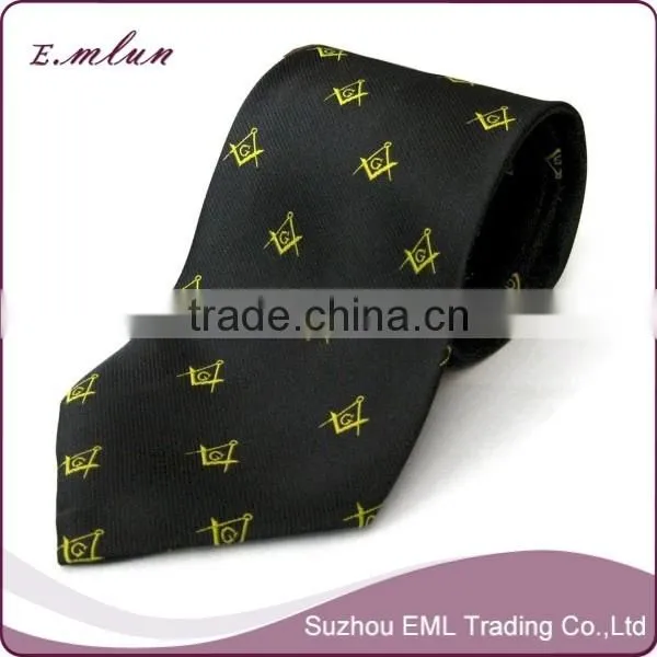 Custom Masonic Items Silk Felling Polyester Masonic Tie