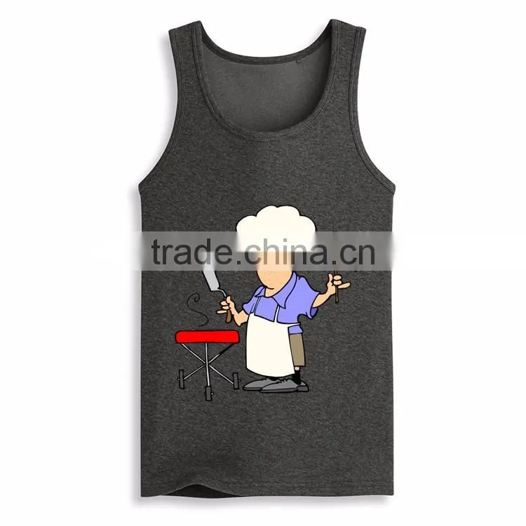 2016 Hot Sale Custom Print Fashion Blank Gym Mens Stringer Singlet Wholesale