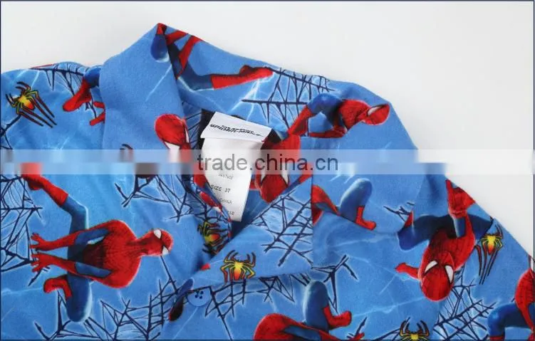 Coat style pajamas spiderman set sleep wear