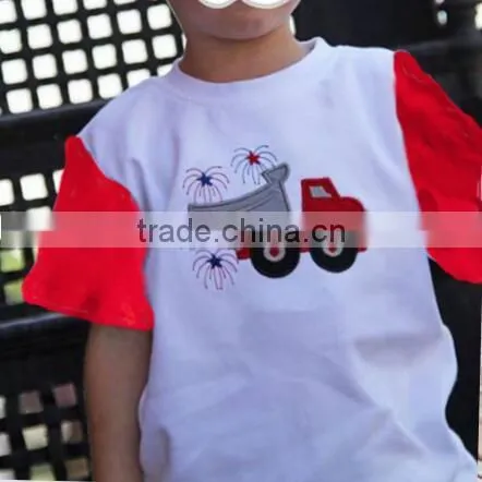 2017National Day baby boys o-neck casual short seleeves t-shirt simple pattern printer