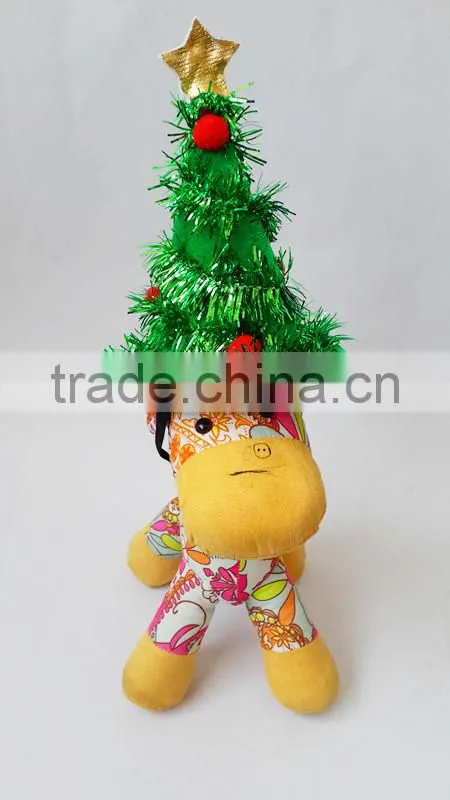 factory sale green Christmas tree style christmas dog hat