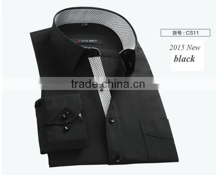 Latest shirt designs for men long sleeve formal shirt uniform business Korean men anti-wrinkle t-shirt