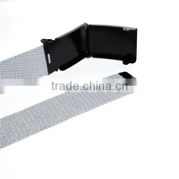 Canvas Belt Waistband Black French Gray