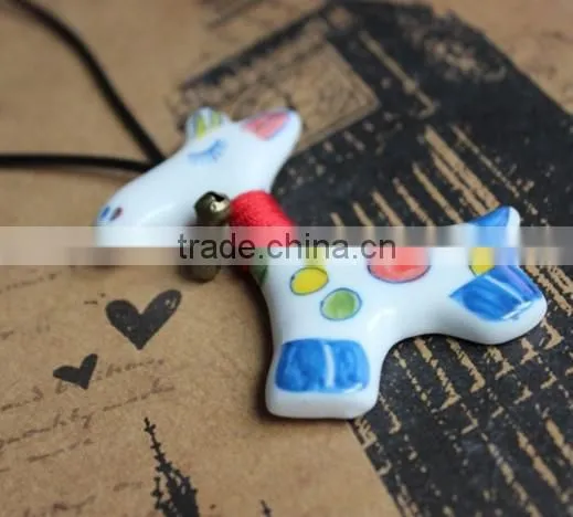Ceramic Pendant Vintage Necklace Yiwu Sweater Pendants,Porcelain Giraffe Gift Hang Decoration Accessory