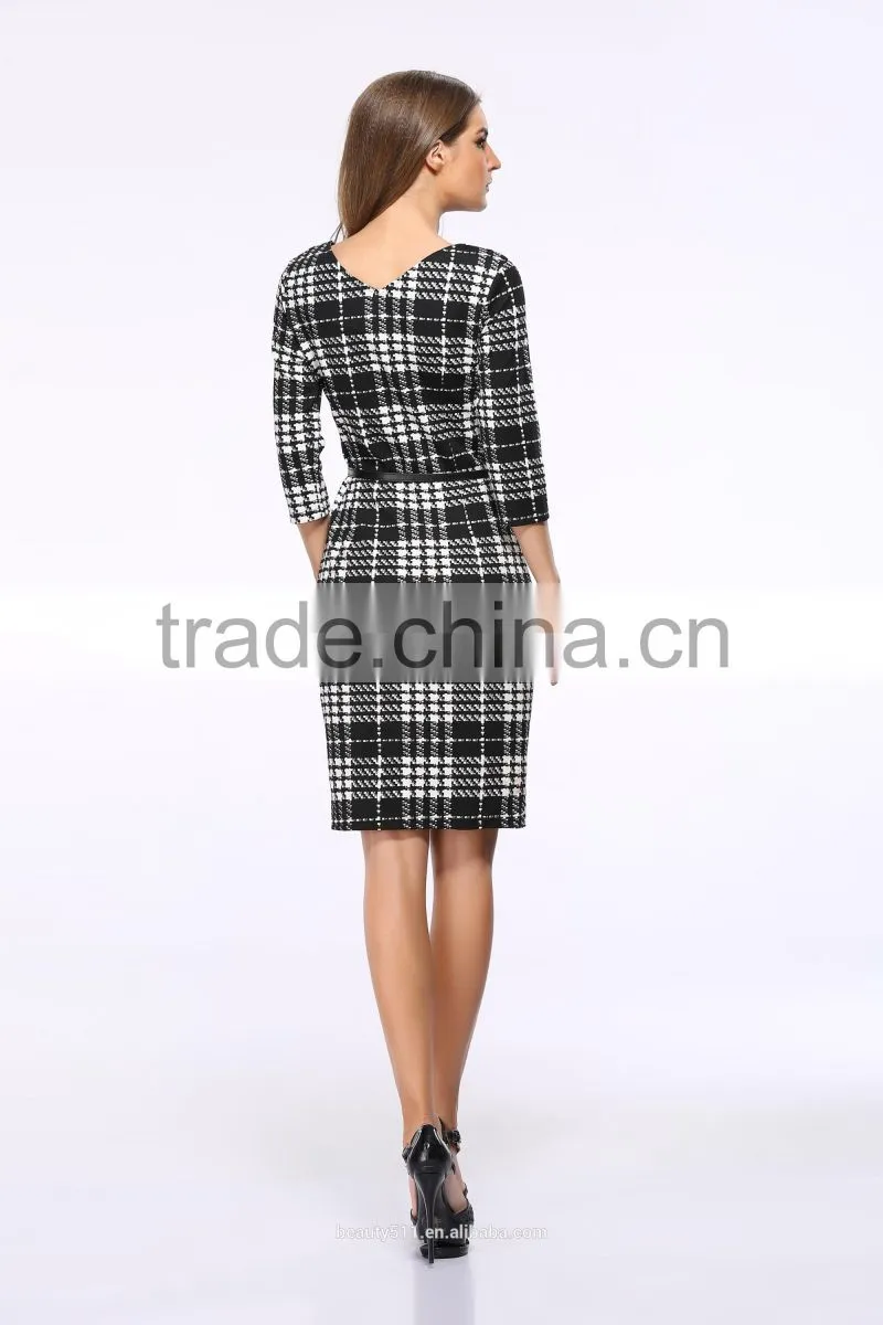 Wholesale women clothes casual knit dress long sleeve one-piece dress SD27