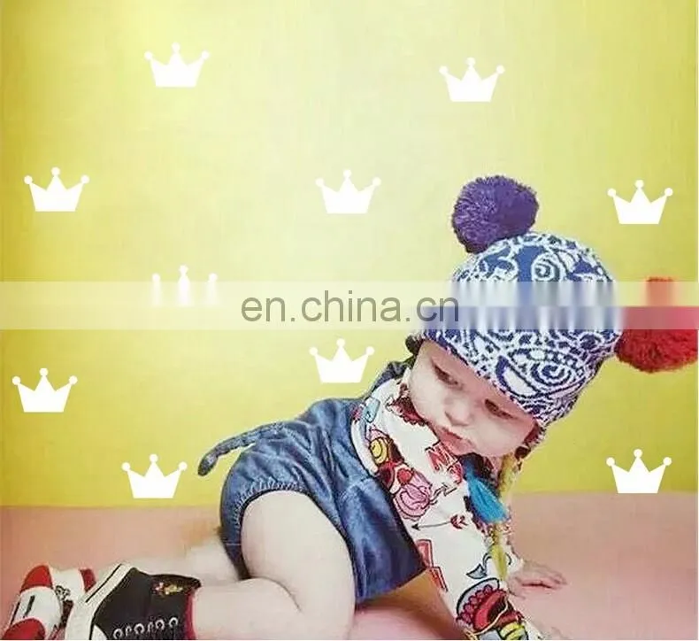 Ins Style Crown Prince and Princess Vinyl Wall Sticker Children Room Home Decoration Mural Roon Decal