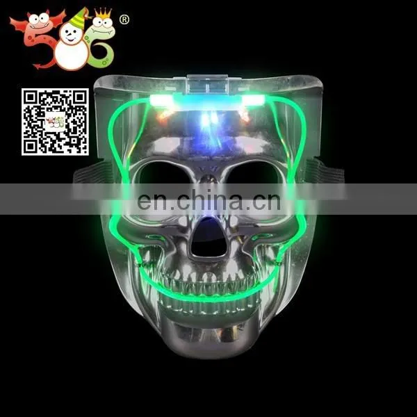 Customized logo Halloween light up skull mask