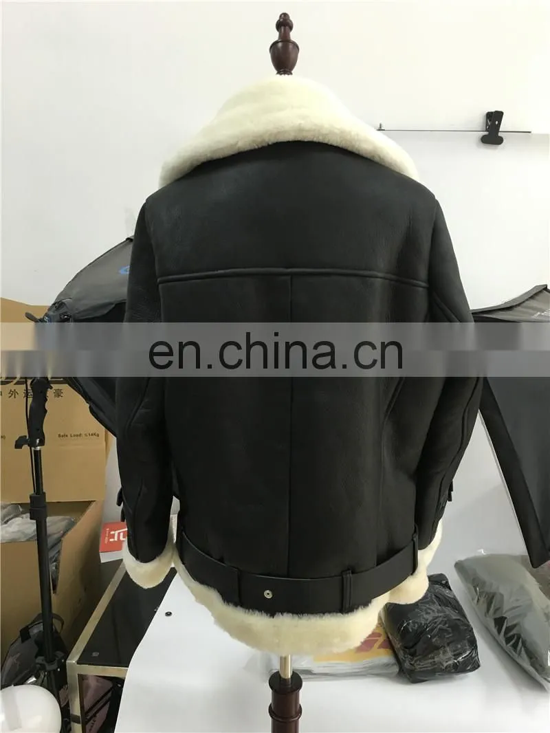 2016 Newest European Genuine Sheepskin Ladies Winter Coat Short Women Real Leather Coat