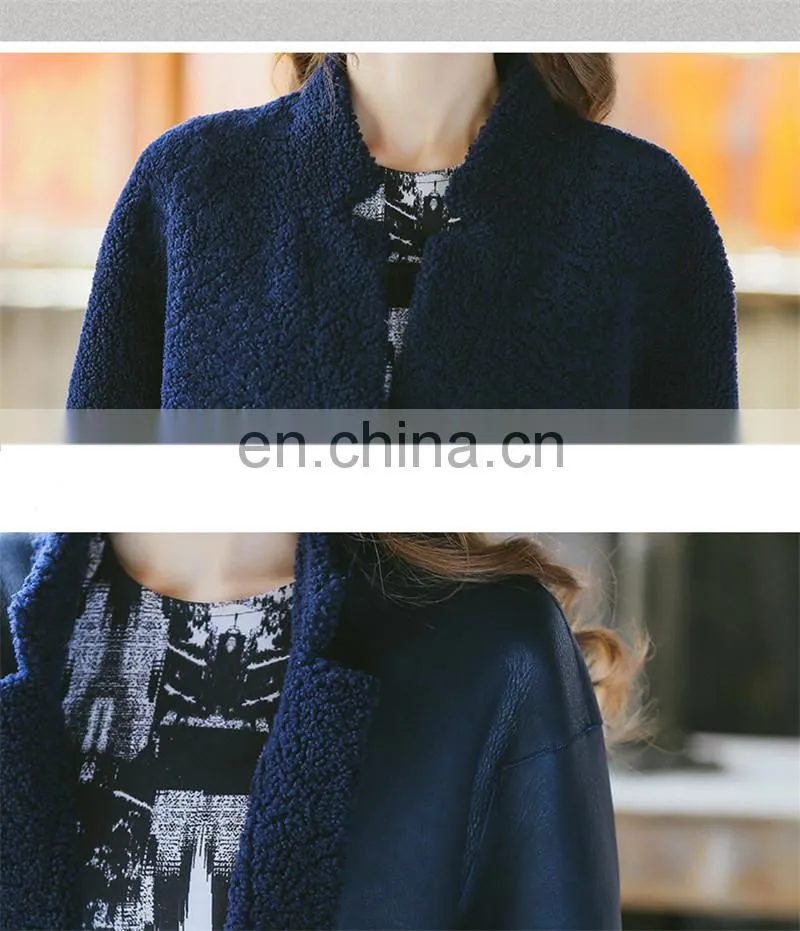 Hot Selling High Quality Wholesale Winter Sheepskin Women Long Leather Coat