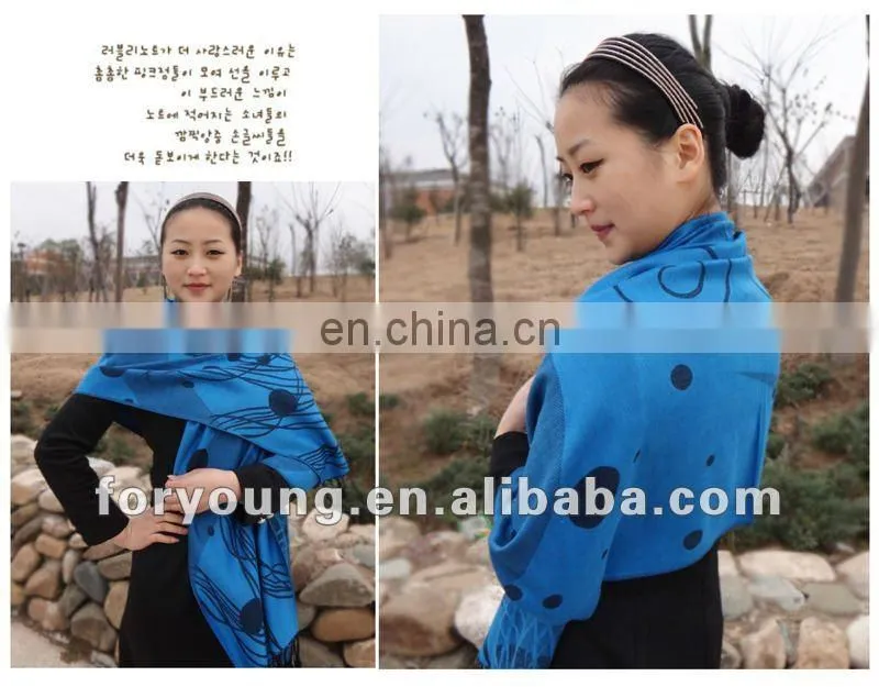 blue cotton pashmina scarf and shawl