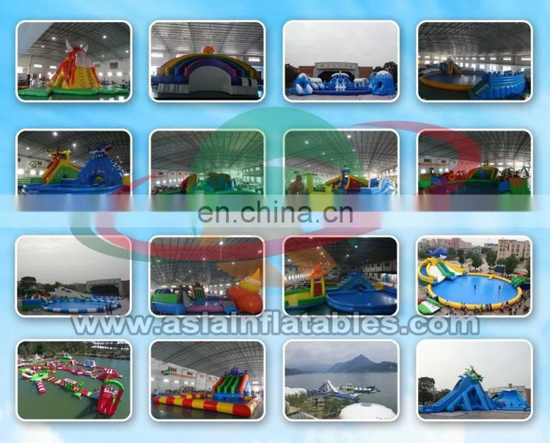 Giant inflatable water park slides with swimming pool, adults size inflatable water slides, commercial water park for sales
