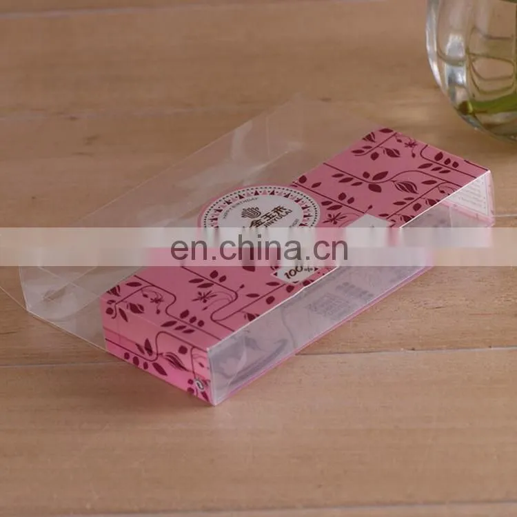 Wholesale Custom Made Recycled PVC plastic cosmetics packing box, small ornaments plastic box printing