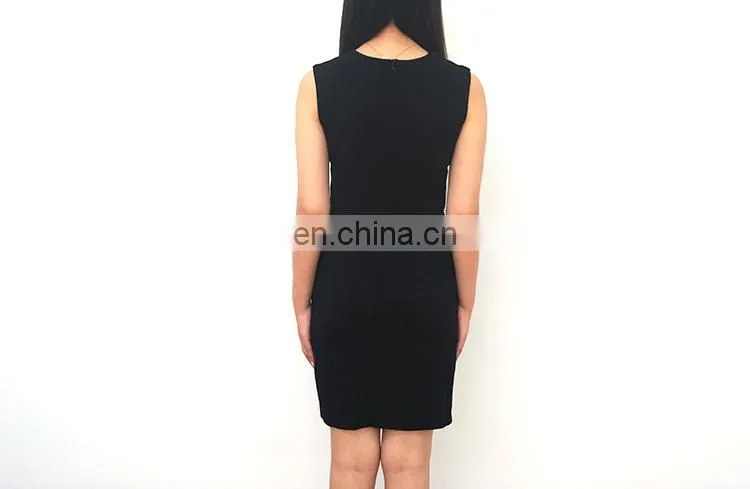Knitting show thin color matching the dress contrast color Pencil skirt