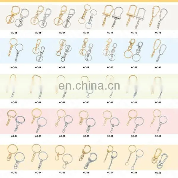 Handmade custom make your own charm diy multi ring keychain