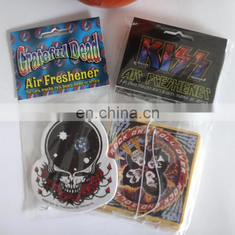 2017 Best selling custom absorbing paper hang car air freshener