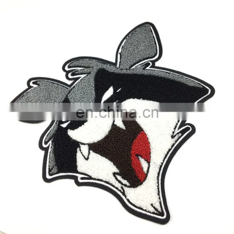 Hot sale emoji chenille embroidered clothing patch