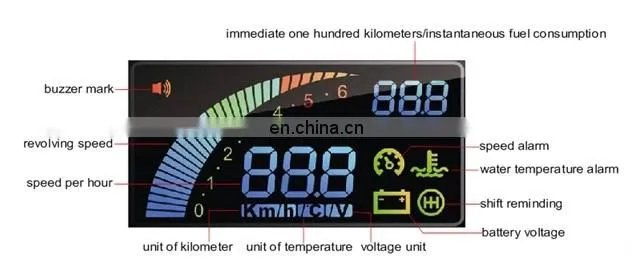 2014 New F01 car head up display window display monitor speed alarm