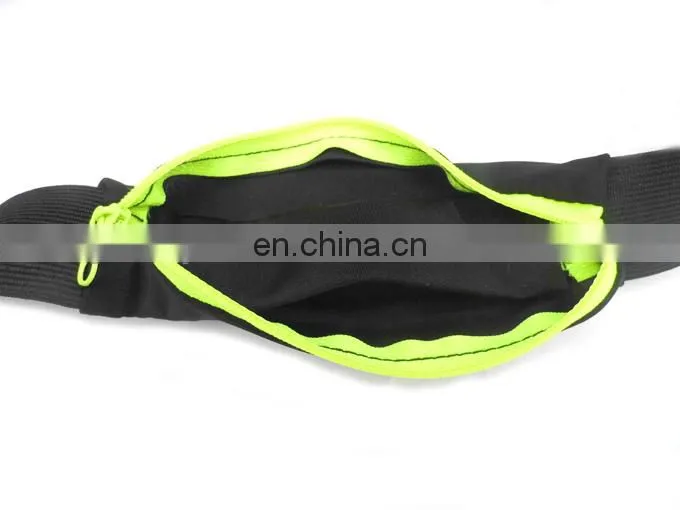 Double Zipper Sport Waist Waterproof Elastic Pouch Bag for Running