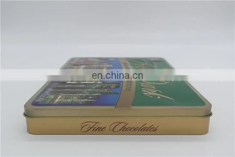 High quality fancy custom chocolate tin packaging box