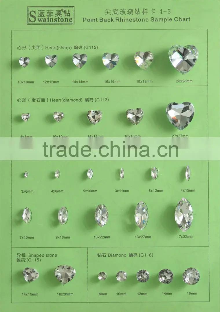 0711C China good quality loose glass stone, China wholesale glass stone, low factory price glass stone for apparel