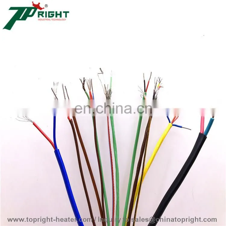 2x0.65mm red-yellow Type K thermocouple extension wire