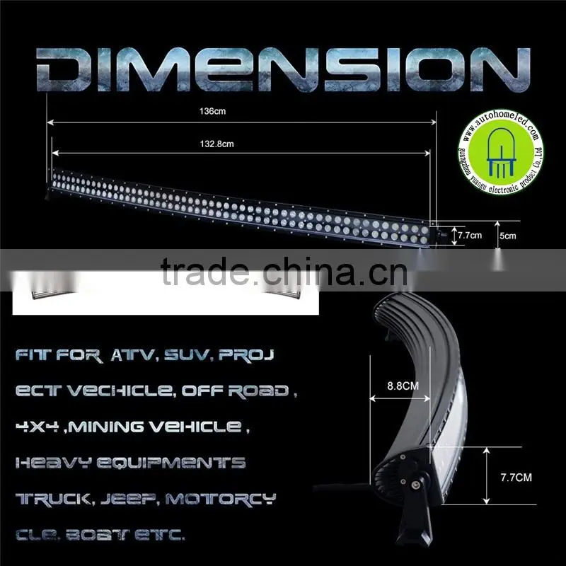 54inch Curved Work Light Bar 312W 4X4 for led lighting bar