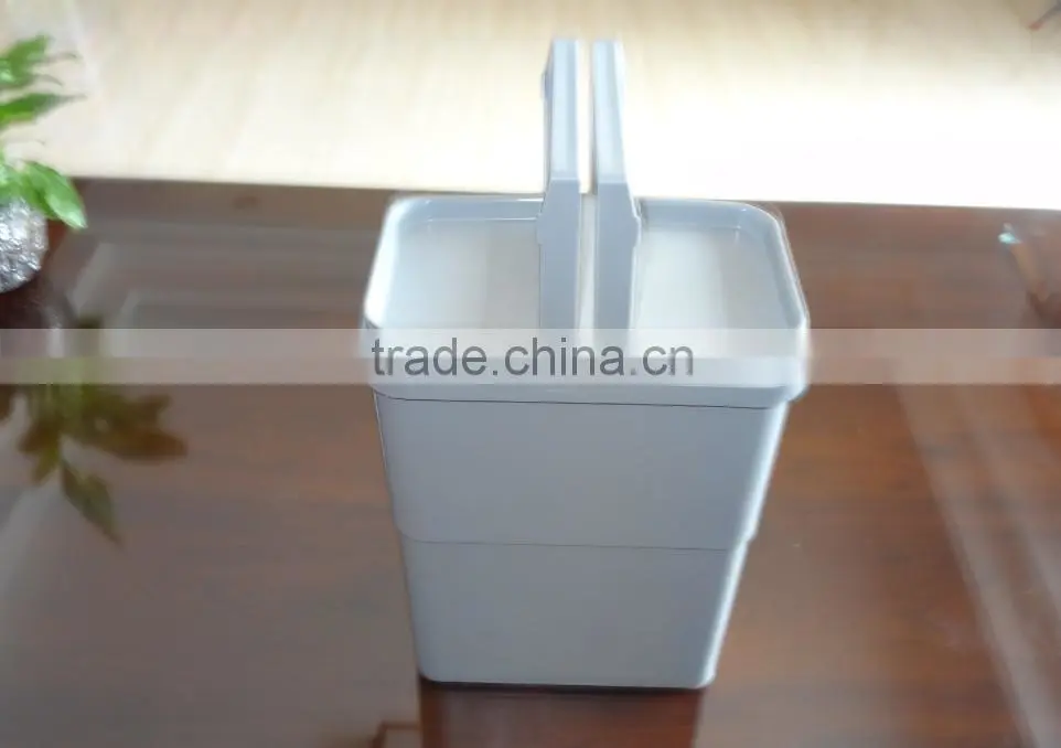 8L plastic trash can with lid and handle, waste bin, garbage can