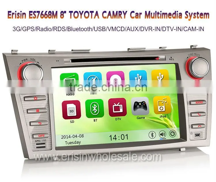 Erisin ES7668M 8" Car Audio Video DVD with GPS VMCD for Camry Aurion