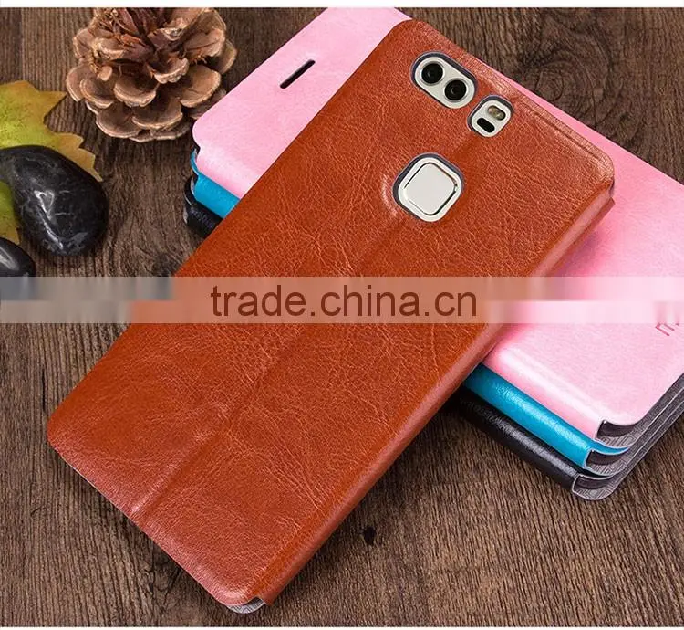 New Arrival! MOFi Case Leather Housing for Huawei P9 Plus, Mobile Phone Coque Flip Back Cover for Huawei P9 Plus
