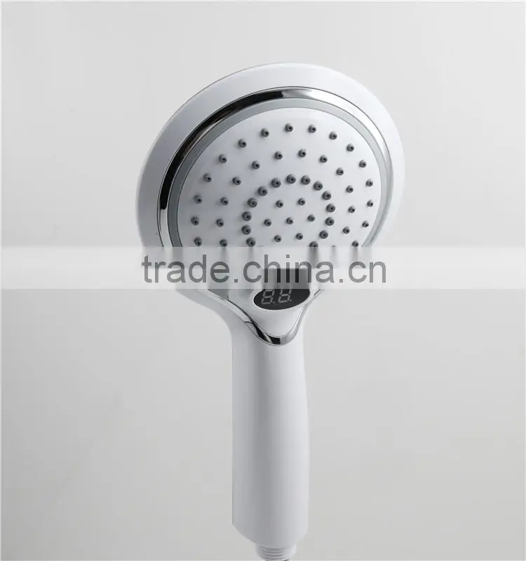 LED eco-flow hand shower head with temperature digital display