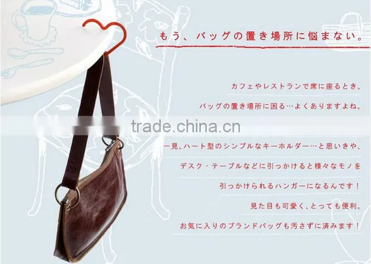 Novelty Heart-Shape Red Table Metal Bag Hanger