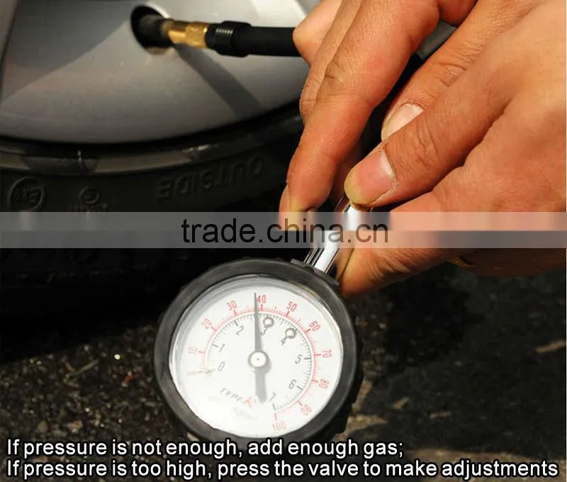 Dial Tire Pressure Gauge with Release Valve