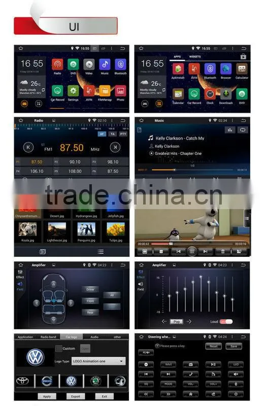 Double Din Android 4.4.4 Car Radio DVD Player for Ford Focus 2005 Car GPS Audio,WIFI, 3G,Bluetooth,RDS,SWC,1080P Video Playback