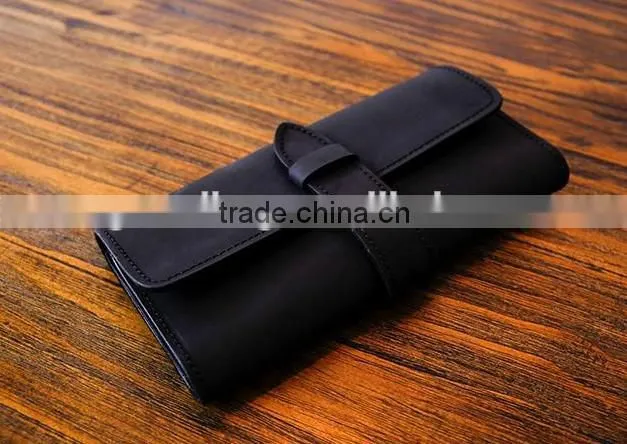 Guangzhou Fashion Hand-made Classical Wallet Long Vertical Wallets for men Multi-functional leather wallet