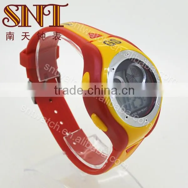 Hot sale plastic LCD watch water resistant watch