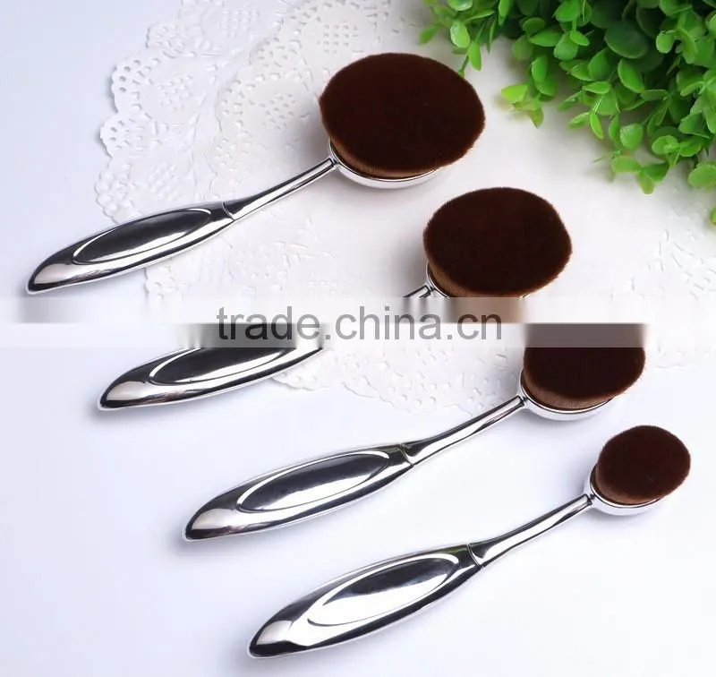 High quality facial synthetic hair powder foundation brush oval makeup brush set