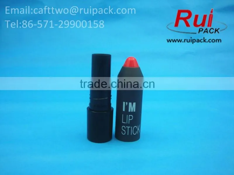 New! matte plastic lip pencil tube, pen shape lipstick tube, lip lolor tube with pen shape screw cover