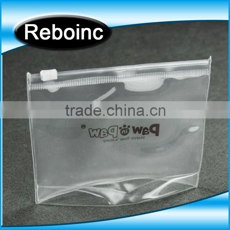 Slider ziplock frosted pvc bag for toliety packing frost pvc bag for tooth brush