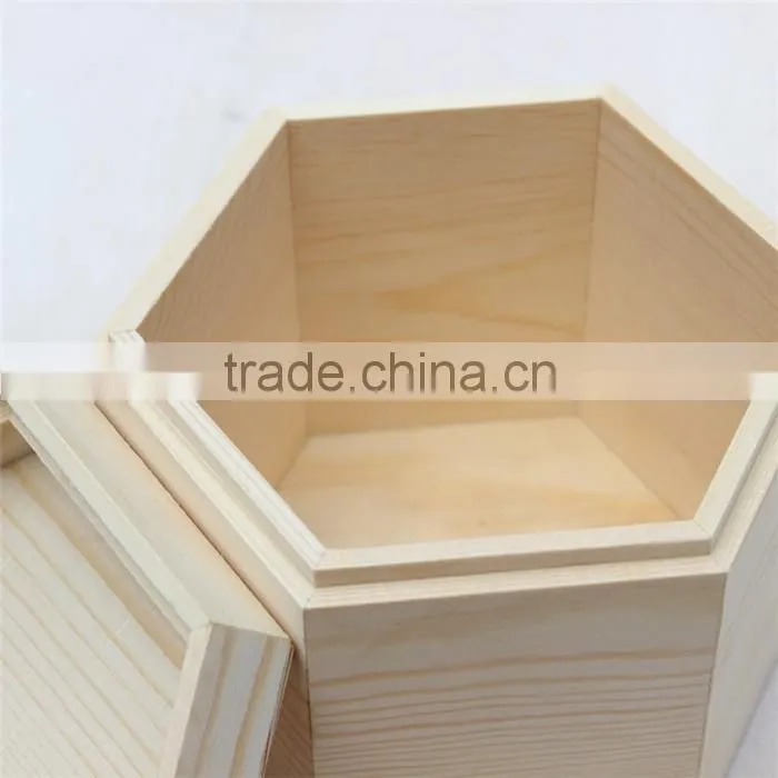 Empty wood gift box , tea storage wood box