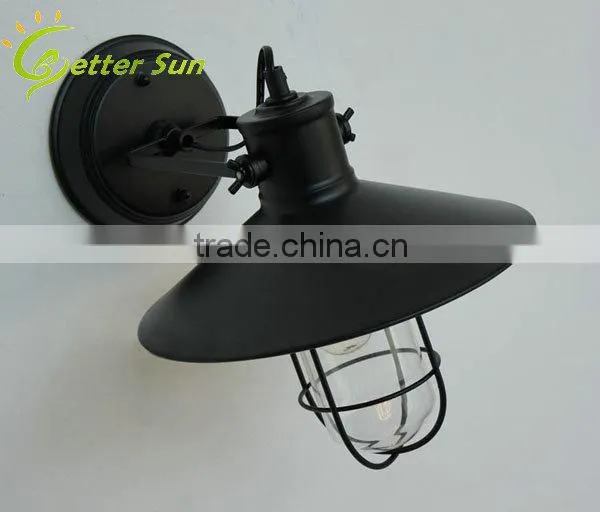 Industrial Style Vintage Outdoor Glass Cage Modern Wall Light