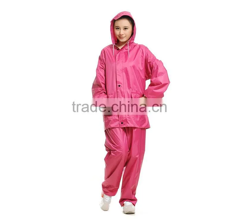 adult PVC printed fashion women raincoat