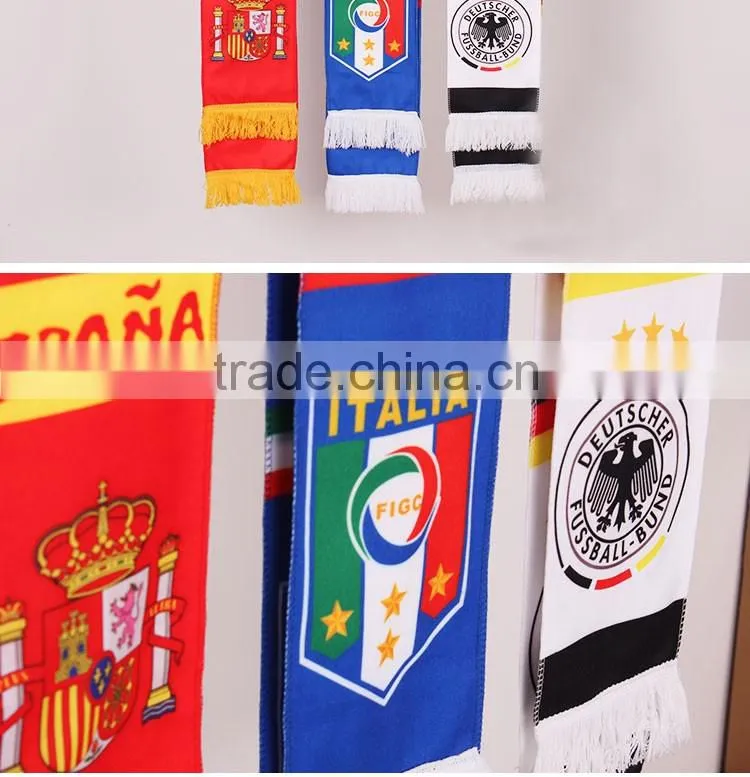 Soccer team new fashion custom fans scarf Promotion sport scarf