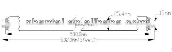 T8 8W 600mm 2ft Samsung SMD 5630 led tube light 60cm