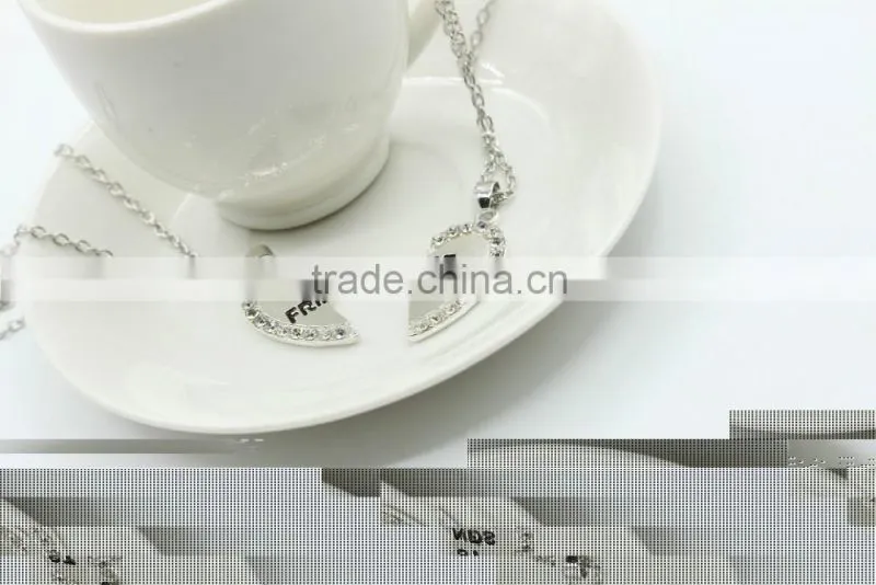 Love English pendants alloy pendant fashion diamond best friends necklace