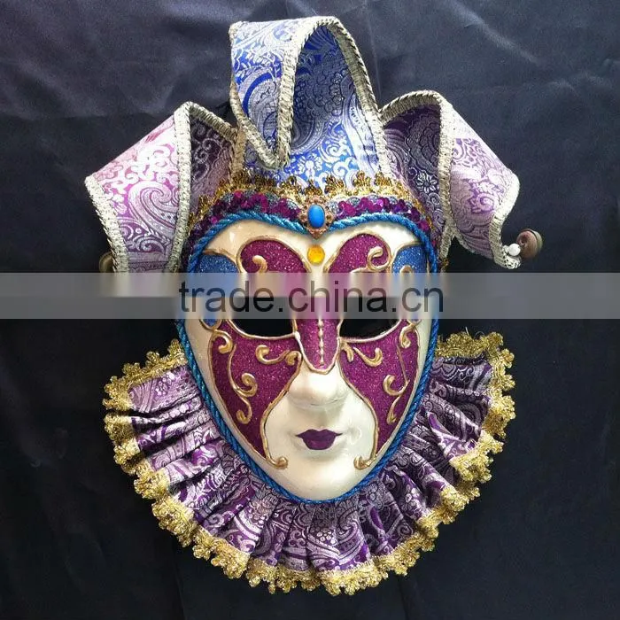Full Face Paper Mache Festival Mask Italy Venice Mask